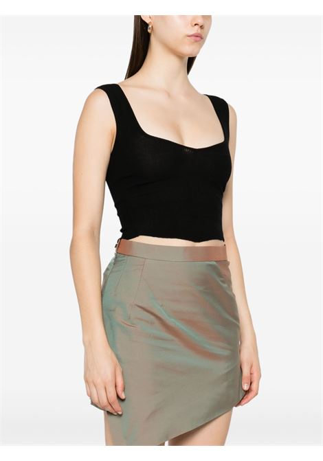 Black Orb-embroidered ribbed top Vivienne Westwood - women VIVIENNE WESTWOOD | 18030061Y003FN401
